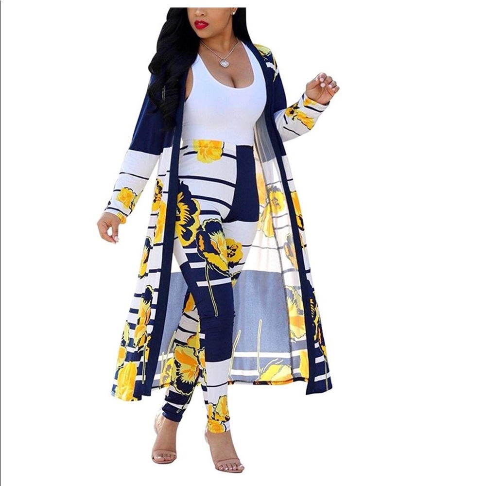 Long Sleeve Cardigan Pants 2 Piece